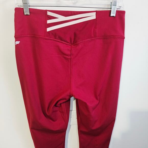 Fabletics Women's XL Motion 365 Leggings Merlot Red Strappy Back Athletic Gym - Picture 4 of 8